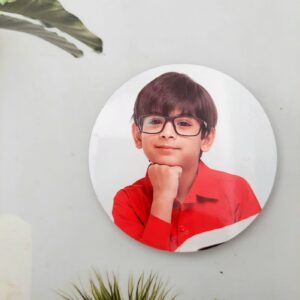 WOODEN FRIDGE MAGNET ROUND