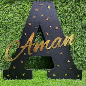 WOODEN CUTOUT INITIAL 17 INCH