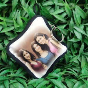 KEYRING PHOTO PILLOW BLACK DOUBLE SIDE