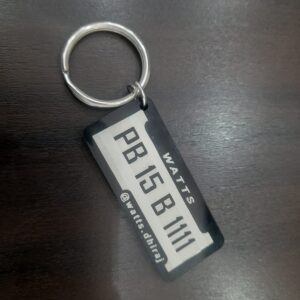 KEYRING ACRYLIC NUMBER PLATE