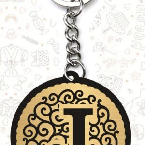 KEYRING METAL LOOK GOLDEN