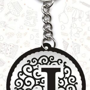 KEYRING METAL LOOK SILVER