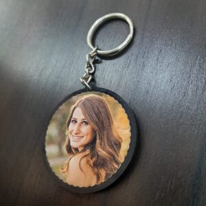 KEYRING PHOTO METAL LOOK