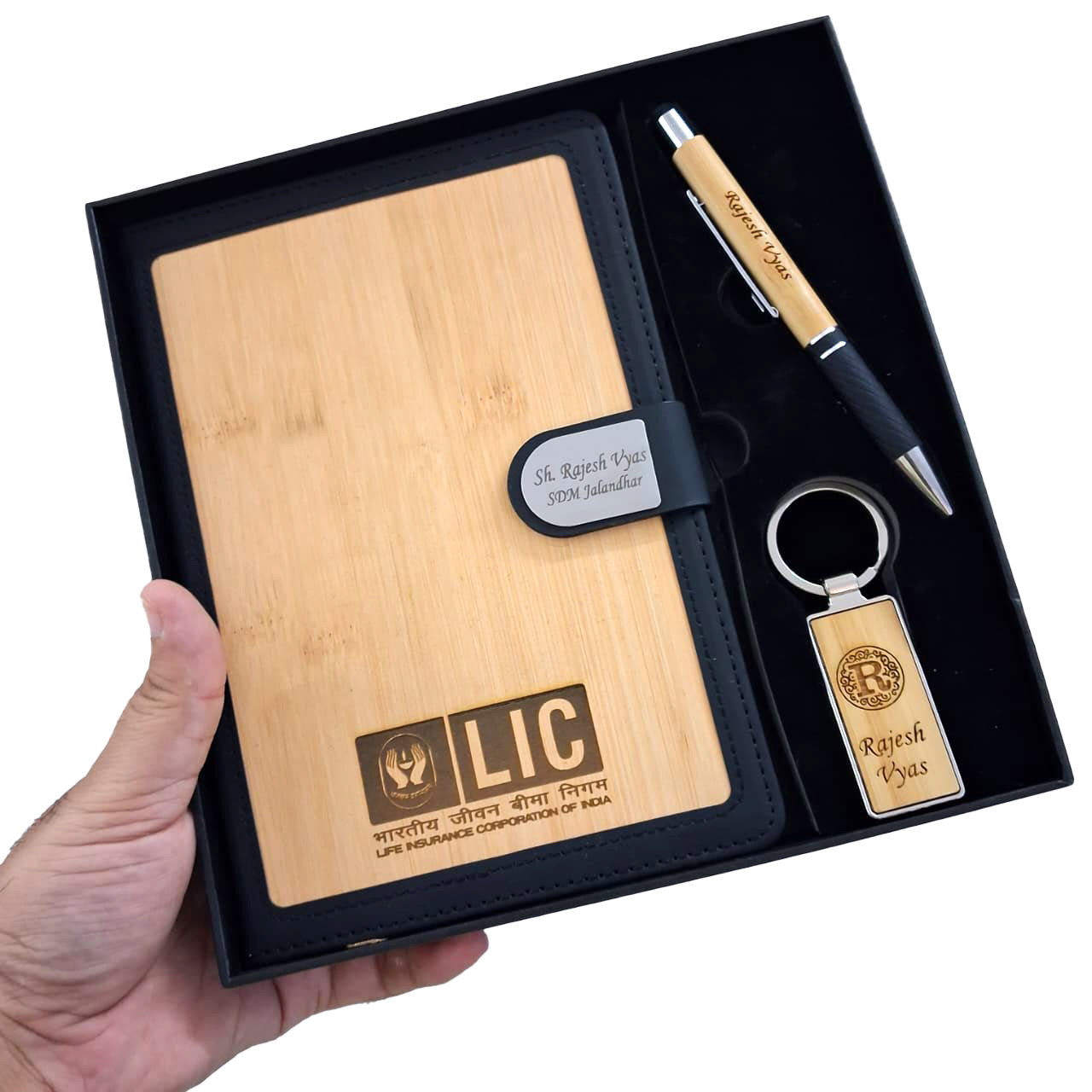 960 DIARY SET 3 IN 1 WOODEN