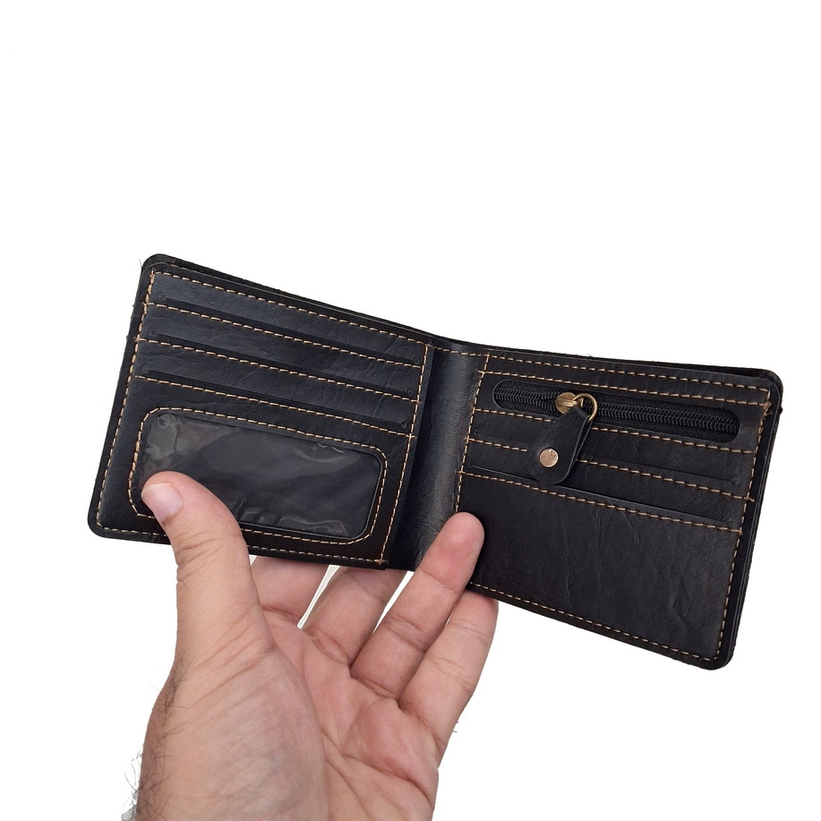 1443 GENTS ZIP WALLET BLACK - Image 2