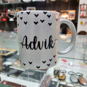 MUG GLITTER SILVER