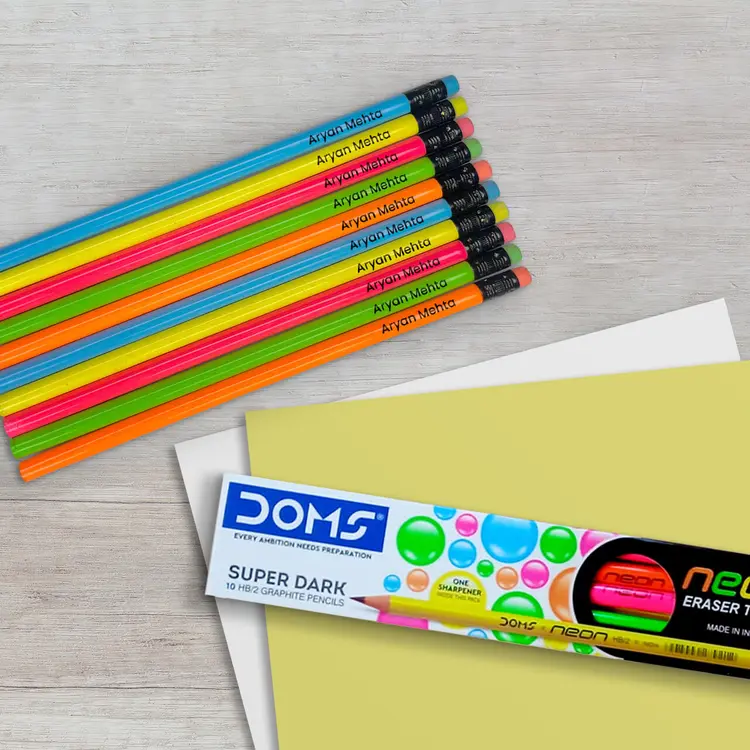 CUSTOMISED DOMS NEON PENCILS - Image 3
