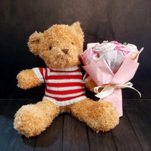 TEDDY WITH BOUQUET 52430