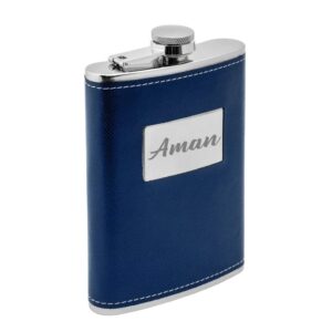 HIP FLASK 8oz BLUE