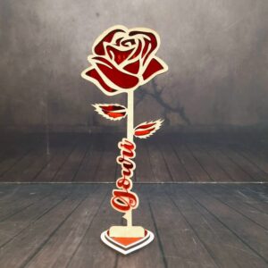 ACRYLIC ROSE WITH NAME