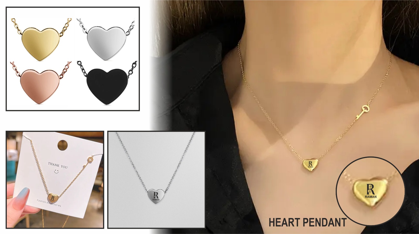 2411 NAME PENDANT HEART