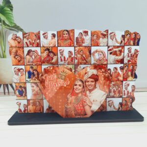 WOODEN 3D MOSAIC FRAME HEART