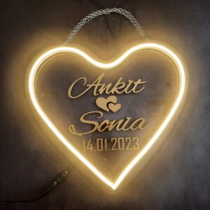 LED FRAME NEON HEART