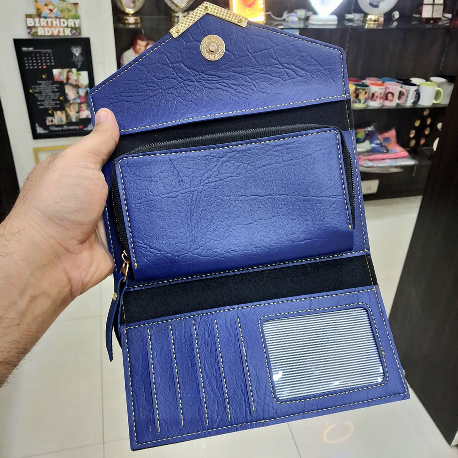 1454 LADIES PURSE BLUE - Image 2