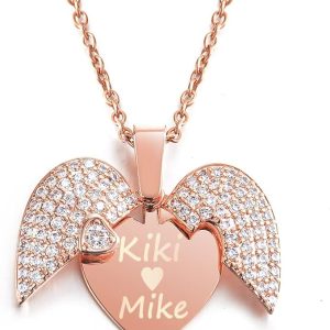 2426 NAME PENDANT HEART ROSE GOLD