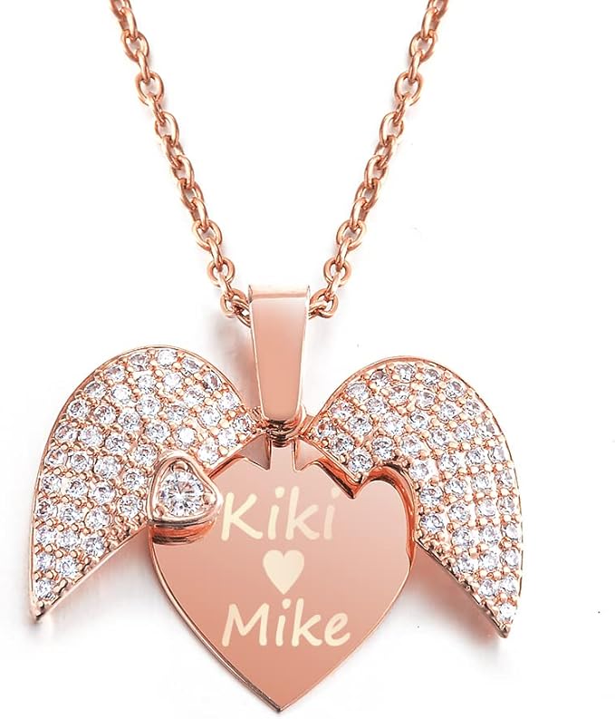 2426 NAME PENDANT HEART ROSE GOLD