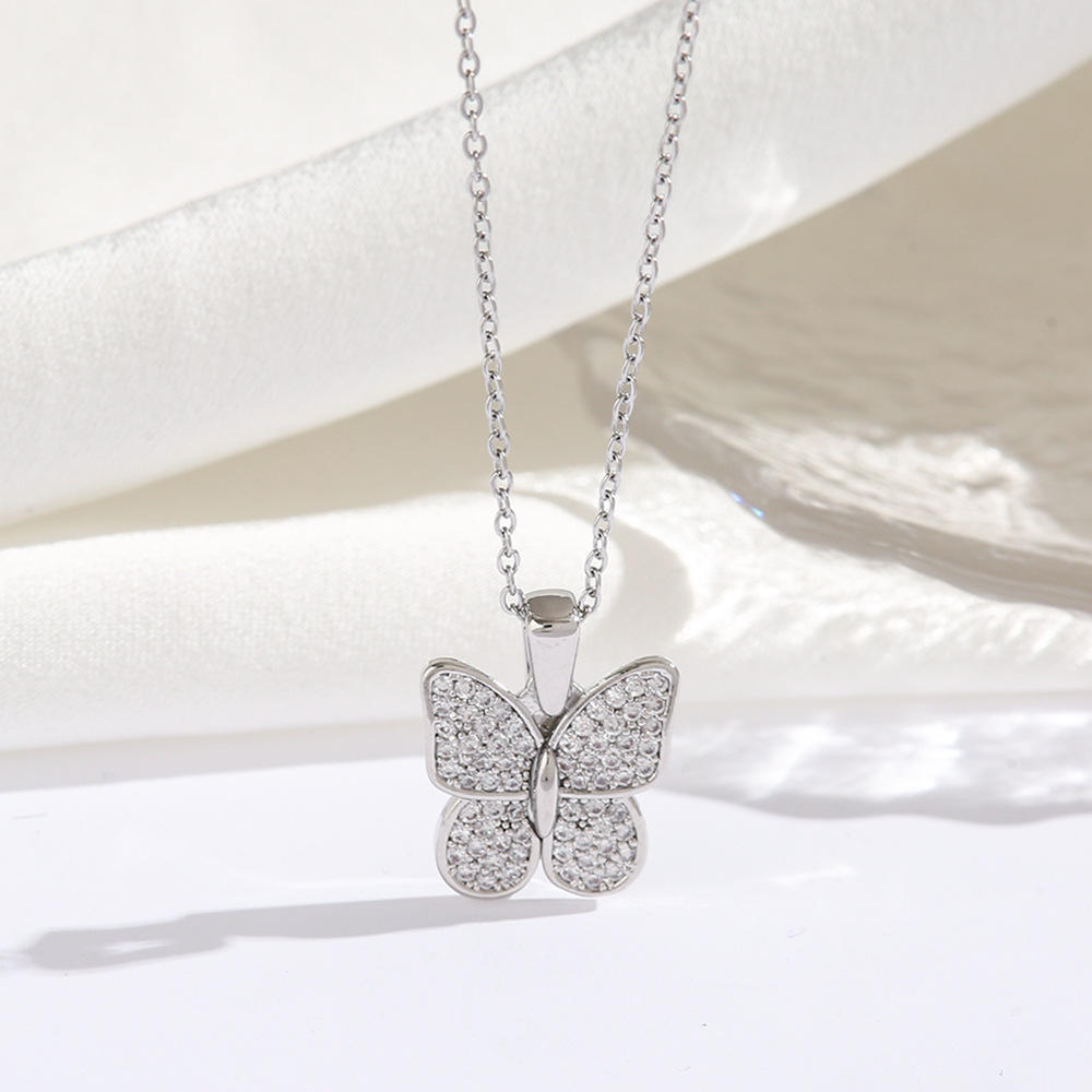 2428 NAME PENDANT BUTTERFLY SILVER - Image 2