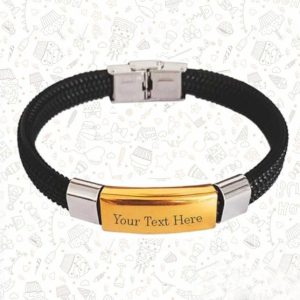 2432 LEATHER BRACELET GOLDEN