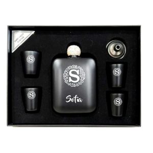 2608 HIP FLASK SET BLACK