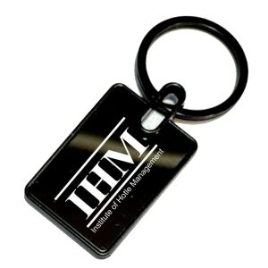 531 KEYRING METAL GLASS RECTANGLE