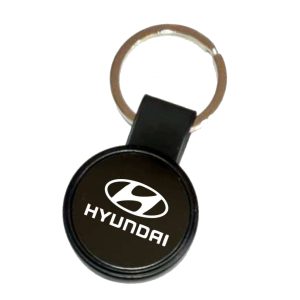 533 KEYRING GLASS LEATHER BLACK