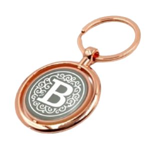 551 REVOLVING KEYRING METAL GLASS COPPER