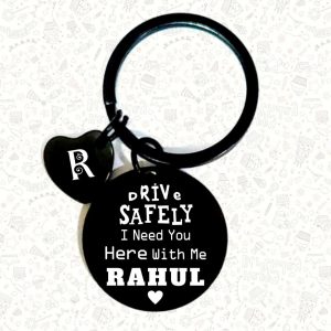 602 KEYRING METAL GLASS ROUND