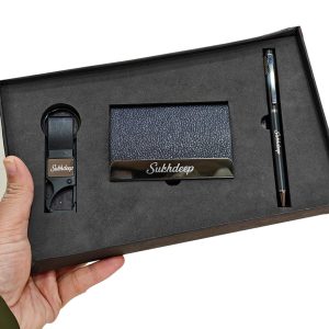 766 CARD HOLDER PEN SET BLACK