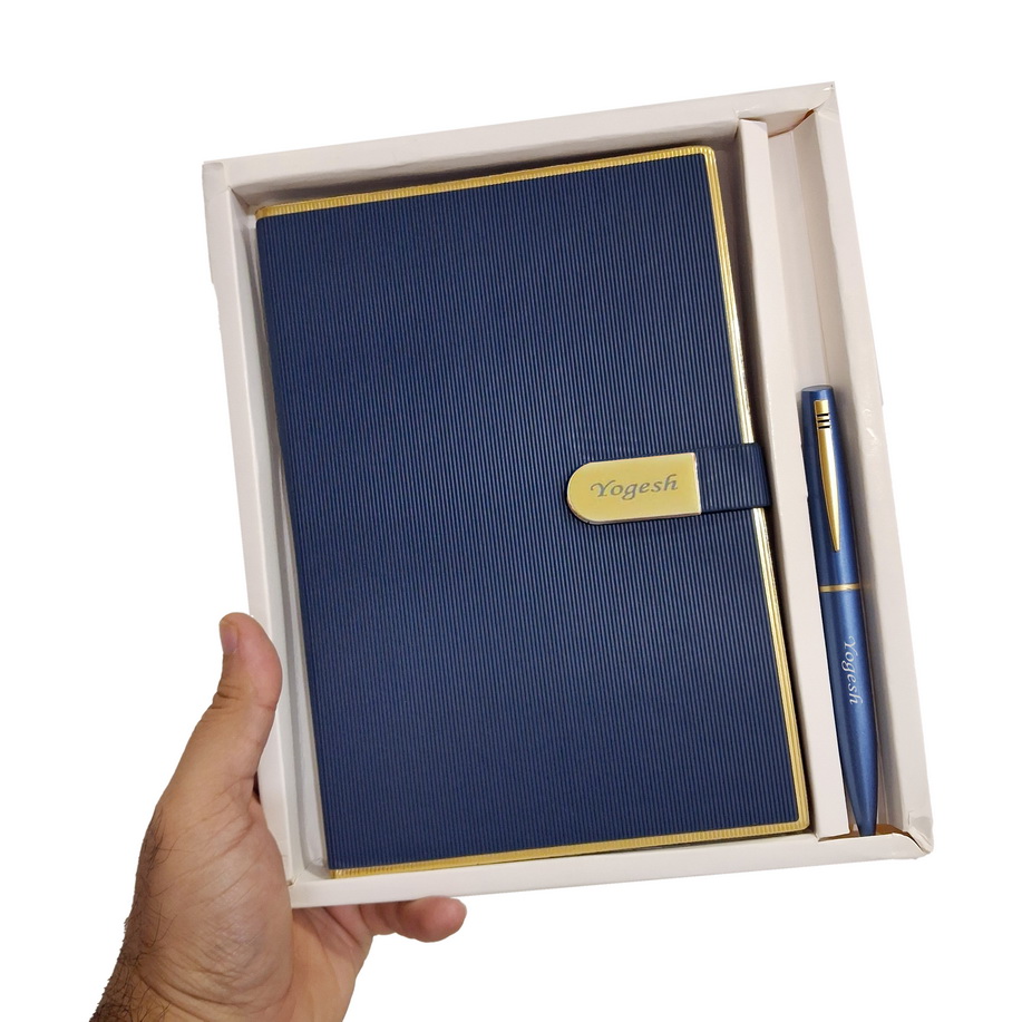 949 DIARY SET 2 IN 1 GOLDEN BLUE