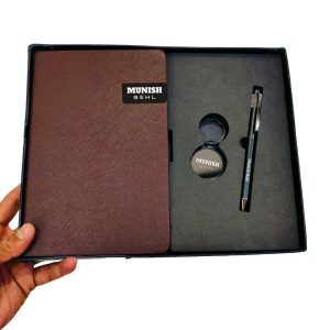 942 DIARY SET 3 IN 1 BROWN