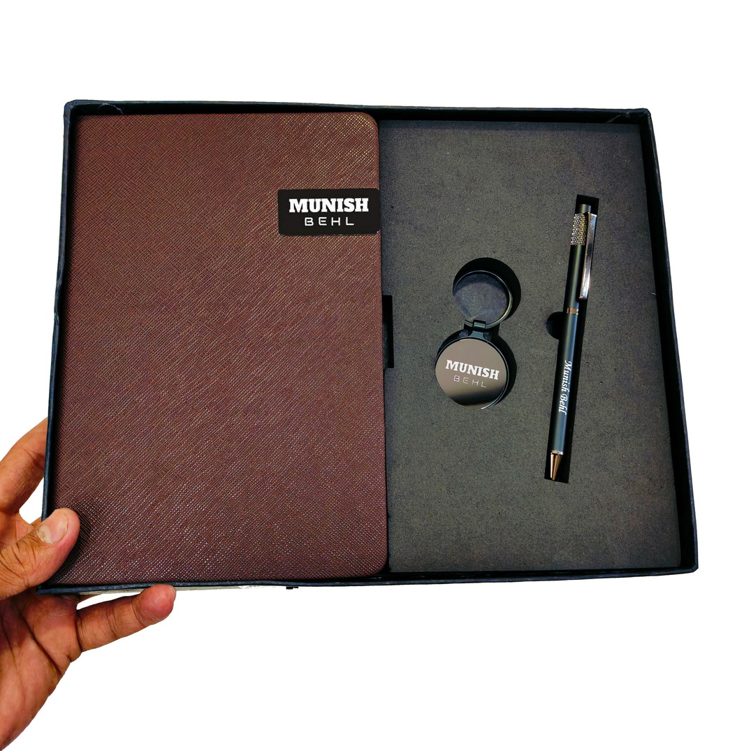 942 DIARY SET 3 IN 1 BROWN