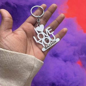 METAL KEYRING I LOVE YOU