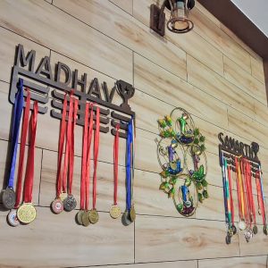 WOODEN MEDAL STAND WITH NAME DESIGN 2