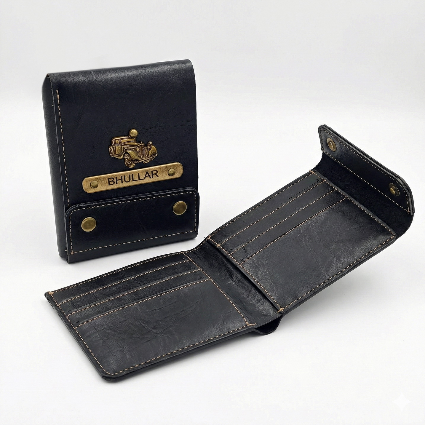 1448 BUTTON WALLET BLACK - Image 2