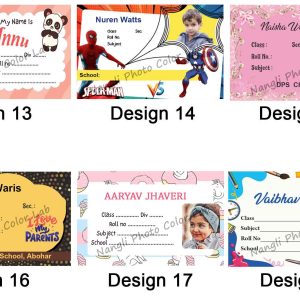 CUSTOMISED BOOK STICKERS ( DESIGN 13 TO 18 )