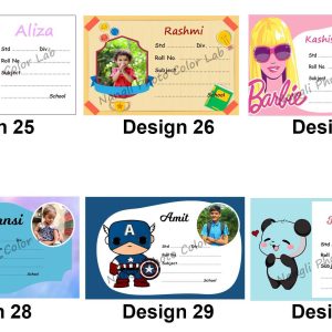 CUSTOMISED BOOK STICKERS ( DESIGN 25 TO 30 )