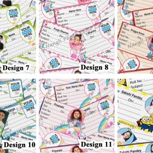 CUSTOMISED BOOK STICKERS ( DESIGN 7 TO 12 )