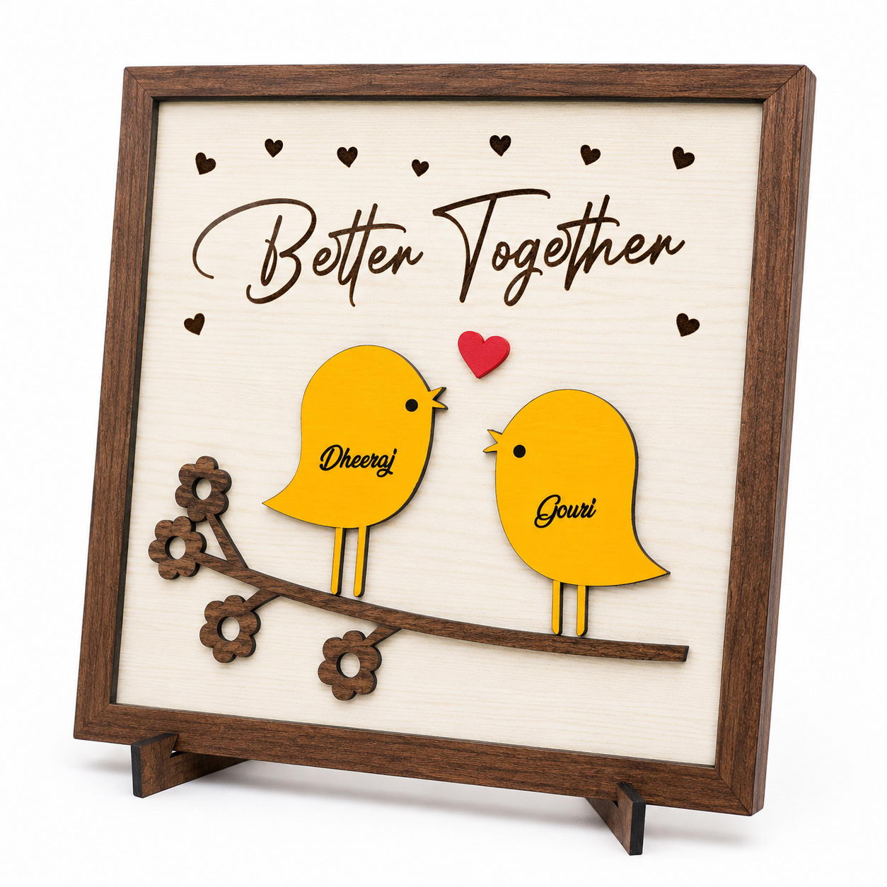WOODEN LOVE BIRDS FRAME - Image 2